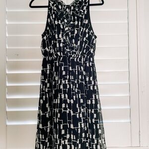 Merona Black and White Geometric Mini Dress